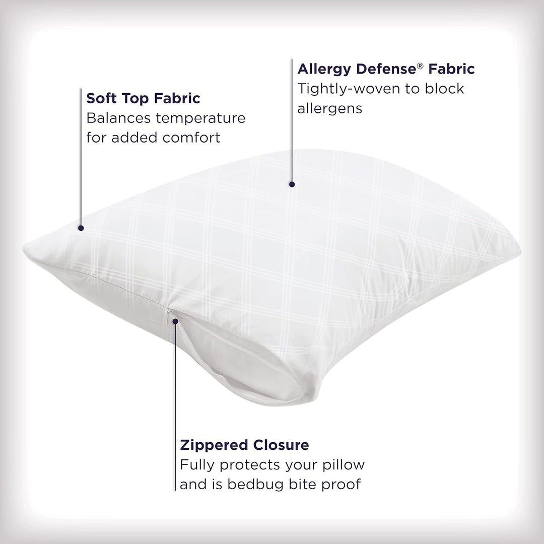Aller-Ease Ultimate Pillow Protector Ultimativer Kissenschutz, 88% Polyester, Weiss, 4 Pack 4 Pack K