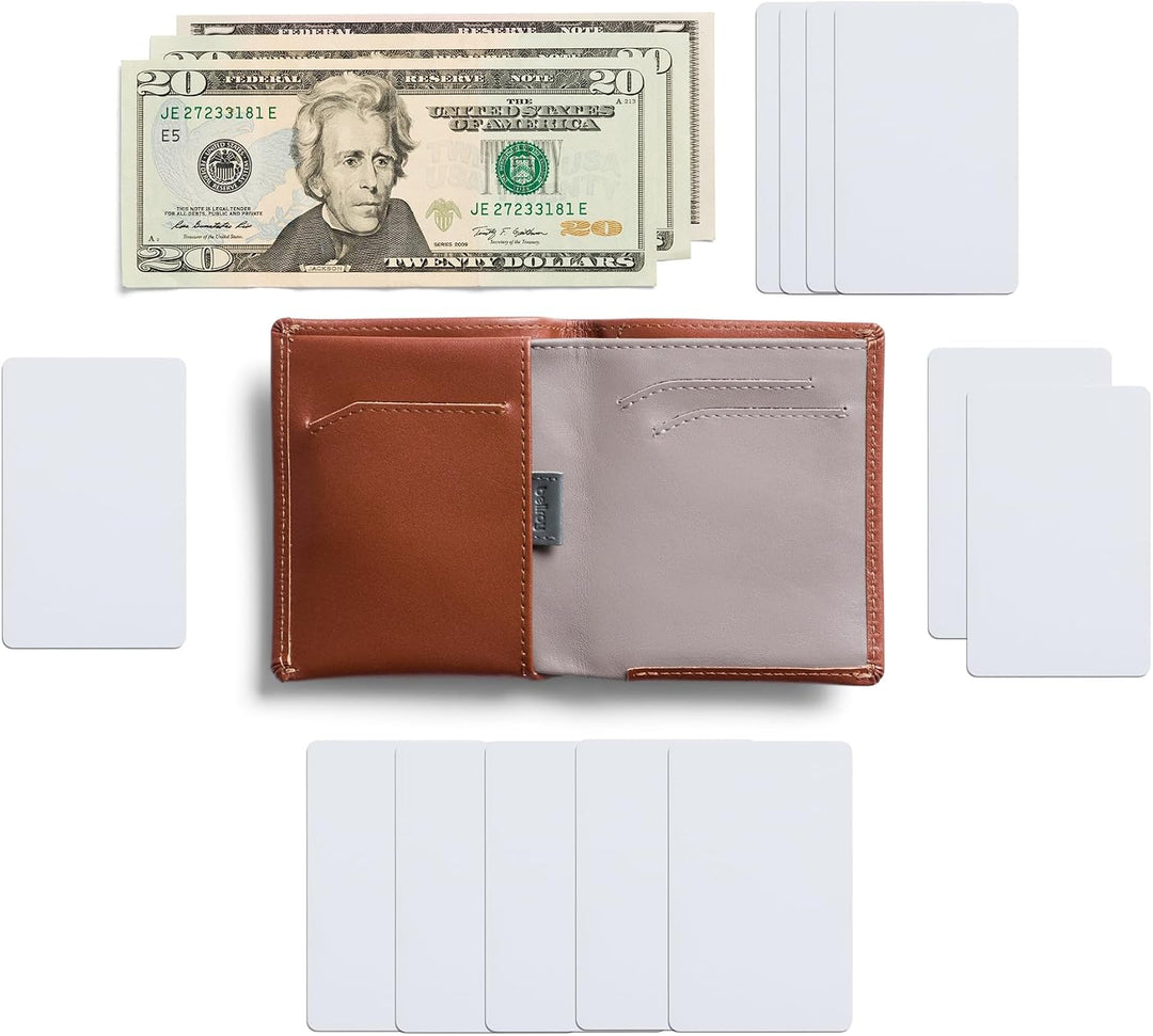 Bellroy Note Sleeve – dünne Lederbörse, mit RFID-Schutz (max. 11 Karten Plus Scheine), Sienna