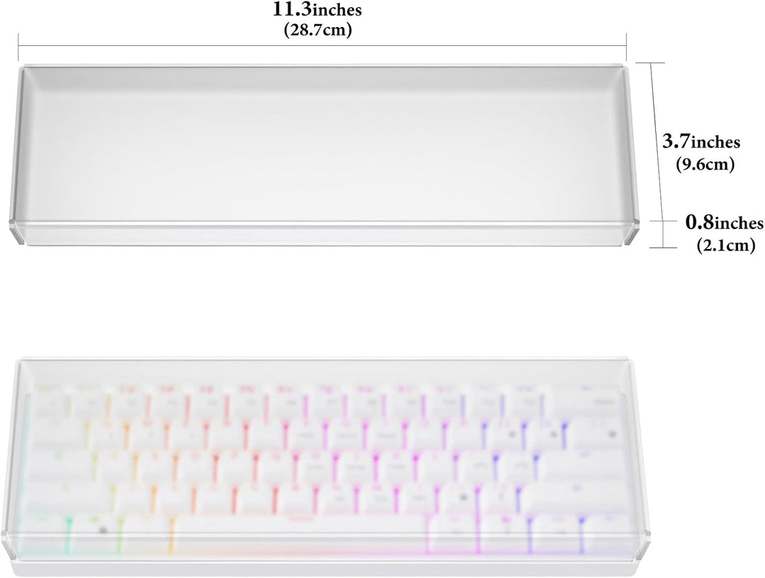 Geekria Premium Acryl Tastatur Staubschutz für 60% kompakte 61 Tasten Tastatur Kompatibel mit RK ROY