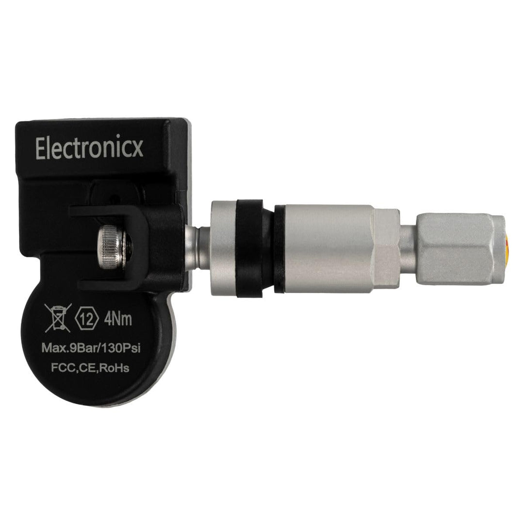4x RDKS TPMS Reifendrucksensor Reifendruckkontrollsystem Metallventil Schwarz passend für Giulia Ste