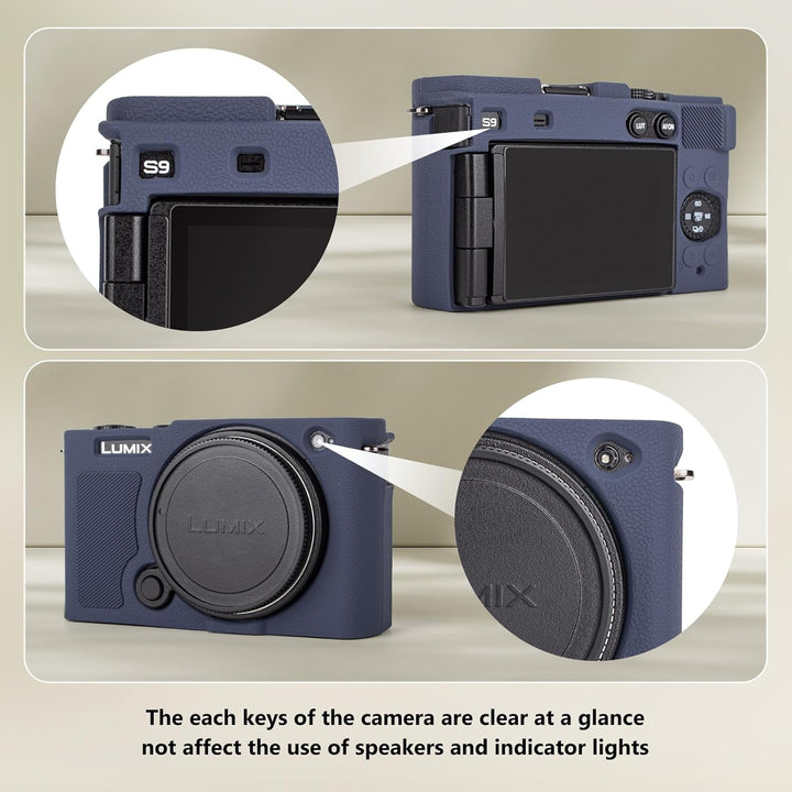 MUZIRI KINOKOO Weiche Silikon Tasche Kompatibel für Panasonic Lumix S9 Mirrorless Kamera, Schutzhüll