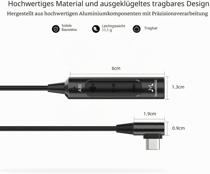 SoundMAGIC A30 Tragbarer Kopfhörerverstärker HiFi Stereo Kopfhörerverstärker Hhohe Auflösung DAC Ada