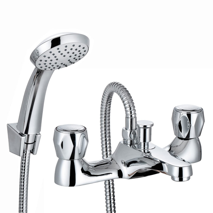 ENKI Badewannenarmatur Montage am Wannenrand Für Niederdruck RICHMOND Bath Shower Mixer Tap, Bath Sh