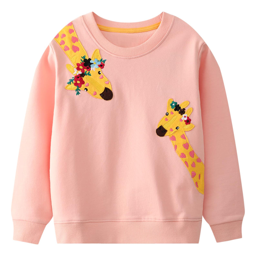 Codkkre Sweatshirt Mädchen Pullover für Kinder Süss Cartoon Sweater Mädchen Langarmshirts aus Baumwo