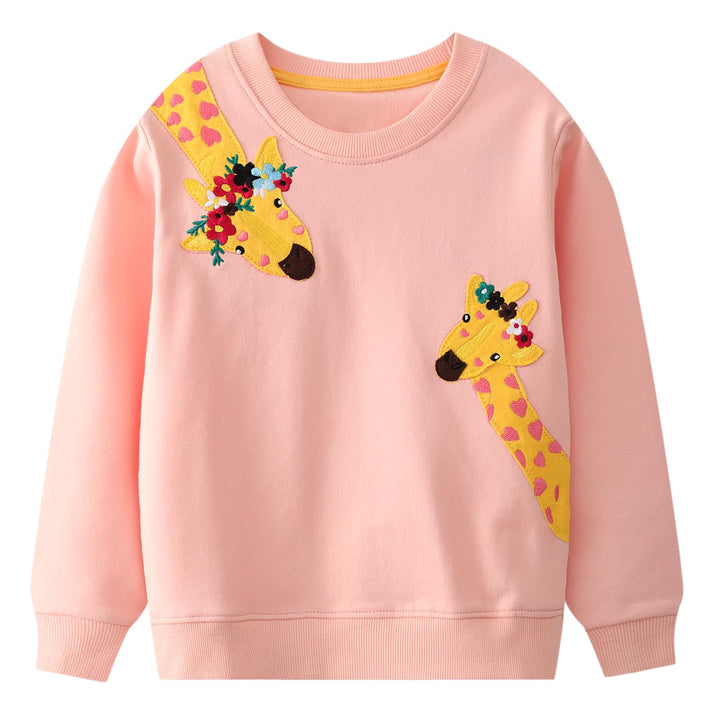 Codkkre Sweatshirt Mädchen Pullover für Kinder Süss Cartoon Sweater Mädchen Langarmshirts aus Baumwo