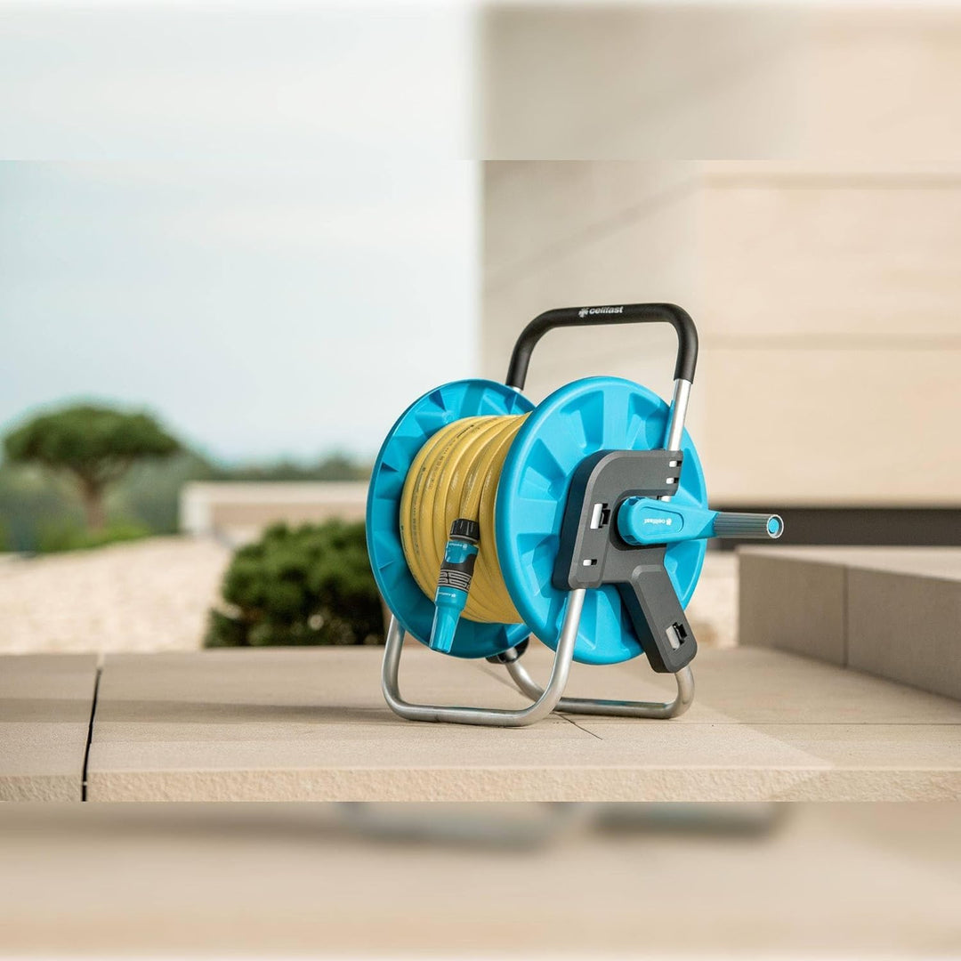 Cellfast ALUPLUS Gartenschlauchaufroller, Schlauchaufroller, bequemer Transport und Lagerung, korros