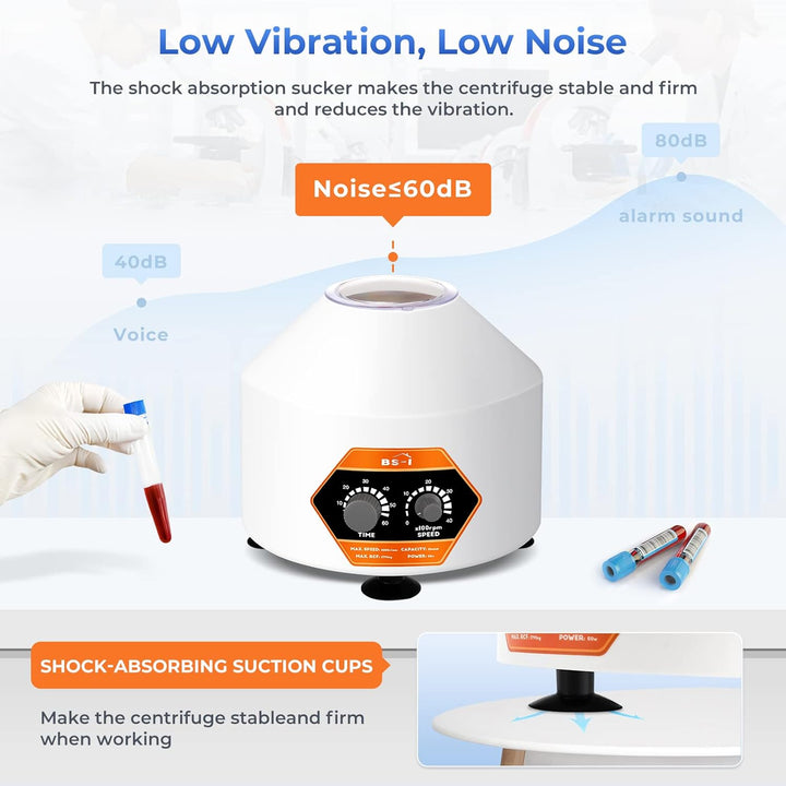 Bonvoisin Labor Zentrifugenmaschine 6X20ml, 4000rpm, 60min Timing, 1790xg Zentrifugalkraft mit trans