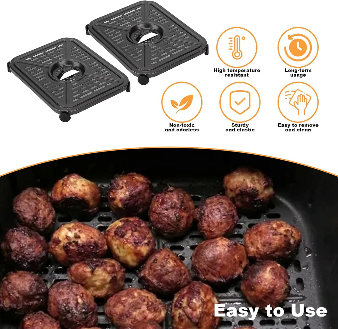 Air Fryer Grill Plate for Ninja Foodi DualZone Heissluftfritteuse 6 in 1 AF400EU DZ401 9.5L, 2 Piece