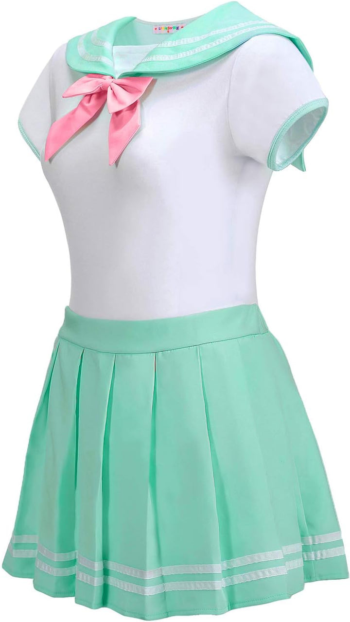 LittleForBig Baumwolle Strampler Onesie Pyjamas Bodysuit - Cosplay Magisches Mädchen Grün Strampelan