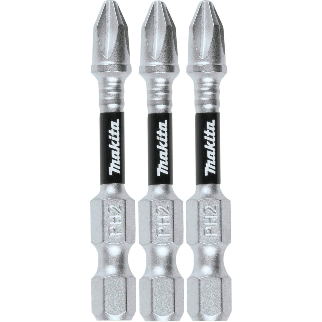 Makita E-00773 Impact XPS #2 Phillips 2" Power Bit, 3/pk 3/pk PH2, 3/pk PH2