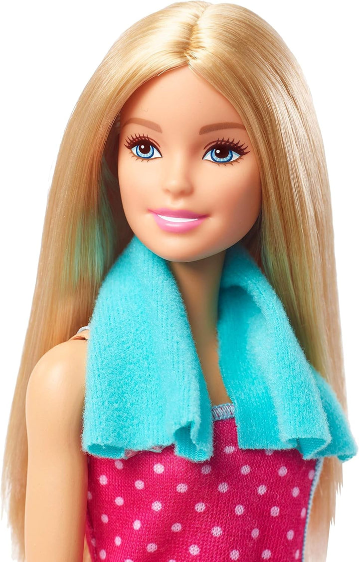 Barbie FXG51 Barbie Deluxe-Set Möbel Badezimmer & Puppe Badezimmer mit Dusche, Badezimmer mit Dusche
