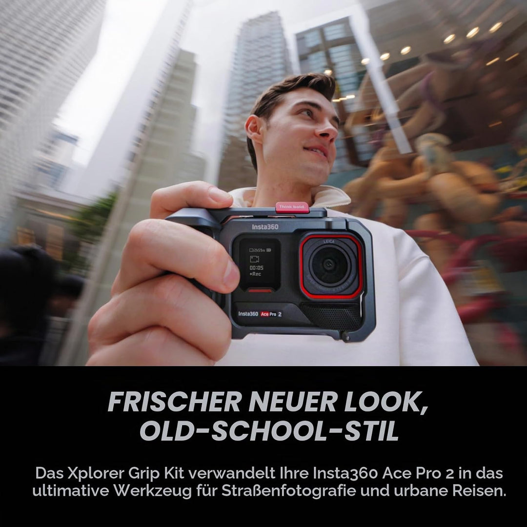 Insta360 Ace Pro 2 Xplorer-Bundle Schiefergrau – wasserdichte 8K Action-Kamera mit Leica entwickelt,