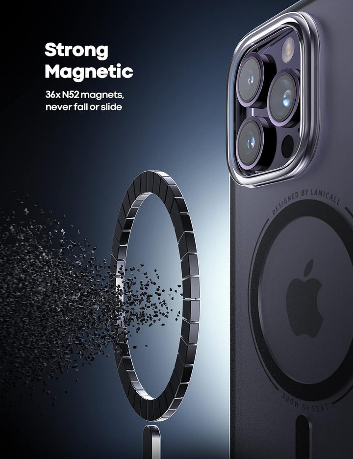 Lamicall iPhone 14 Pro Max Magnetische Hülle für Magsafe - [Upgrade Airbag Schutz] Extrem Dünn Handy