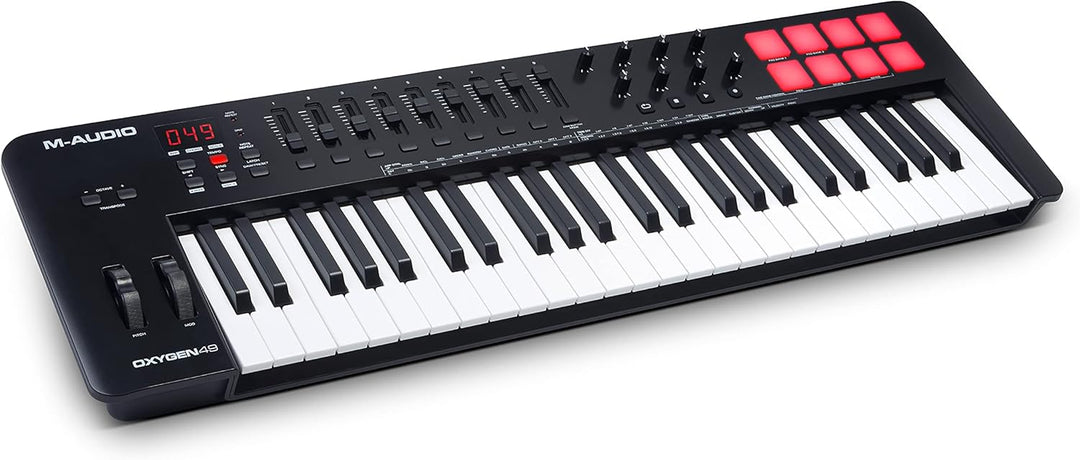 M-Audio Oxygen 49 V – 49-Tasten USB MIDI Keyboard Controller mit Beat Pads, Smart Chord & Scale Modi