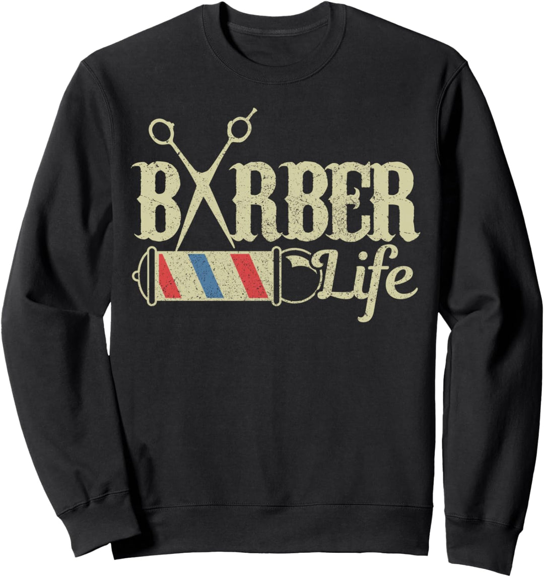 Friseur Barbier Barber Pole Vintage Lustig Geschenk Sweatshirt