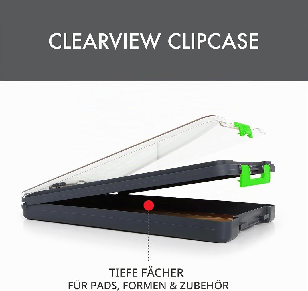 Dexas Clearview Clipcase Dry Erase Klemmbrett, 34 x 24 cm, Grün Grün Klemmbrett, Grün Klemmbret
