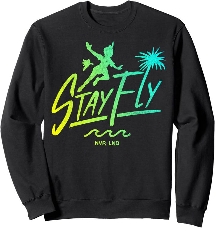 Disney Peter Pan Stay Fly Text Silhouette Poster Sweatshirt