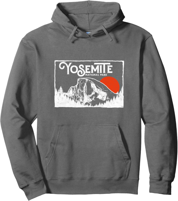 Retro Yosemite National Park Half Dome Vintage 80s Pullover Hoodie