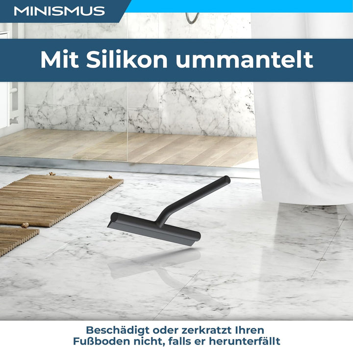 Minismus Duschabzieher - Abzieher für Dusche, Bad, Fliesen, Spiegel, Fenster - inkl. Magnet-Halterun