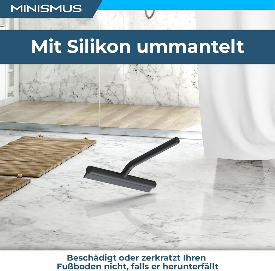 Minismus Duschabzieher - Abzieher für Dusche, Bad, Fliesen, Spiegel, Fenster - inkl. Magnet-Halterun