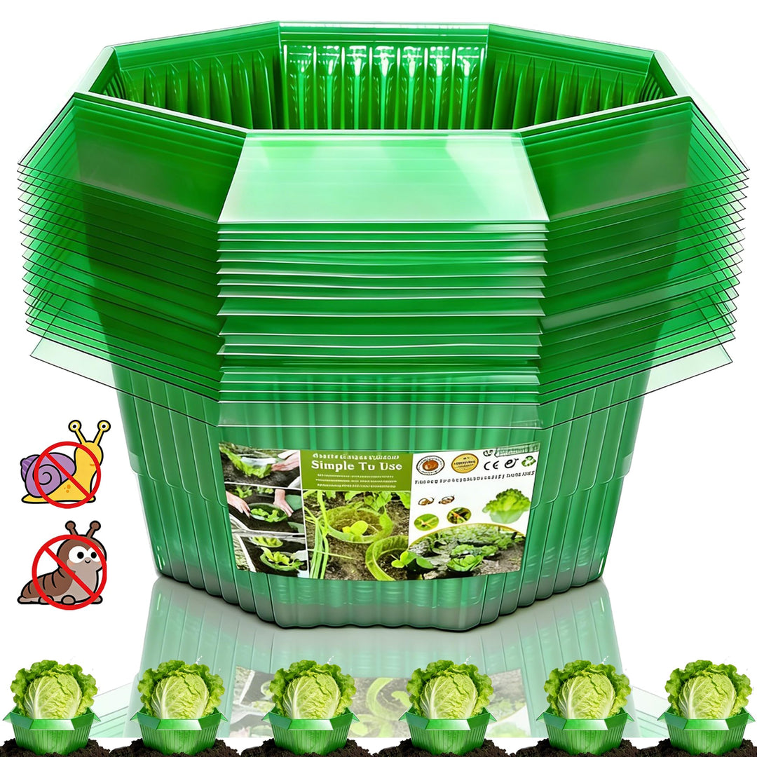 20 Stück Schneckenkragen,Schneckenschutz,Schneckenkragen aus Plastik,Schneckenschutzringe,Schneckenz