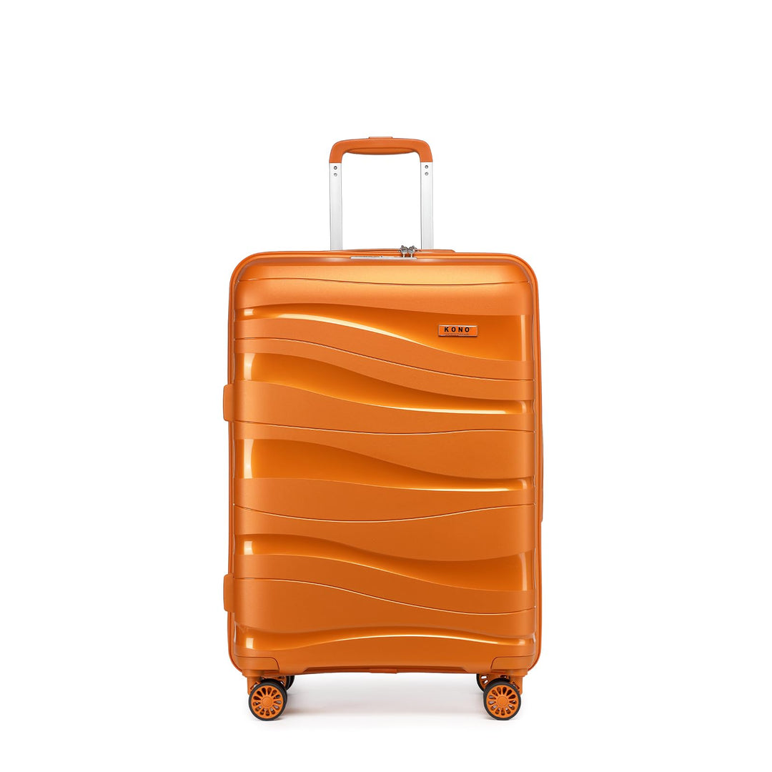 KONO Koffer Trolley Reisekoffer Gross Leicht Hartschalenkoffer mit TSA Schloss Zwillingsrollen Rollk