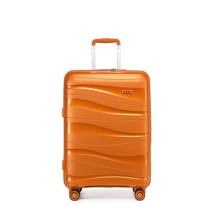 KONO Koffer Trolley Reisekoffer Mittelgross Leicht Hartschalenkoffer mit TSA Schloss Zwillingsrollen