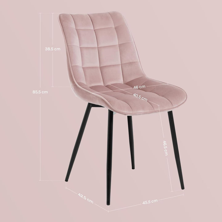 WOLTU 4 x Esszimmerstühle 4er Set Esszimmerstuhl Küchenstuhl Polsterstuhl Design Stuhl mit Rückenleh