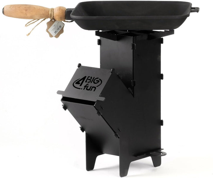 Campingofen Raketenofen Feuerstelle Rocket Stove für Dutch Oven Garten Terrasse Feuer-Ofen Multifunk