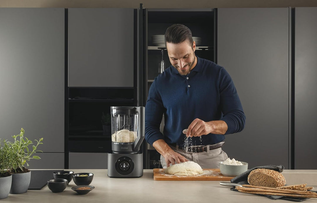 Haier HBL7W5 011 Küchenmaschine Serie 7, 6 Programme: Hacken, Mixen, Eiszerkleinern, Creme, Kneten u