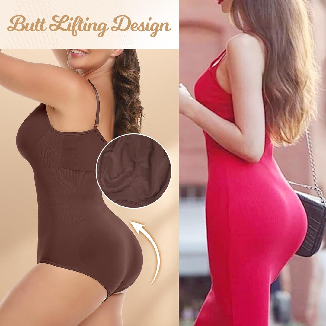 Joyshaper Shapewear Damen Stark Formend Bauchweg Body Shaper Butt Lift Miederbody Slimfit U-Ausschni