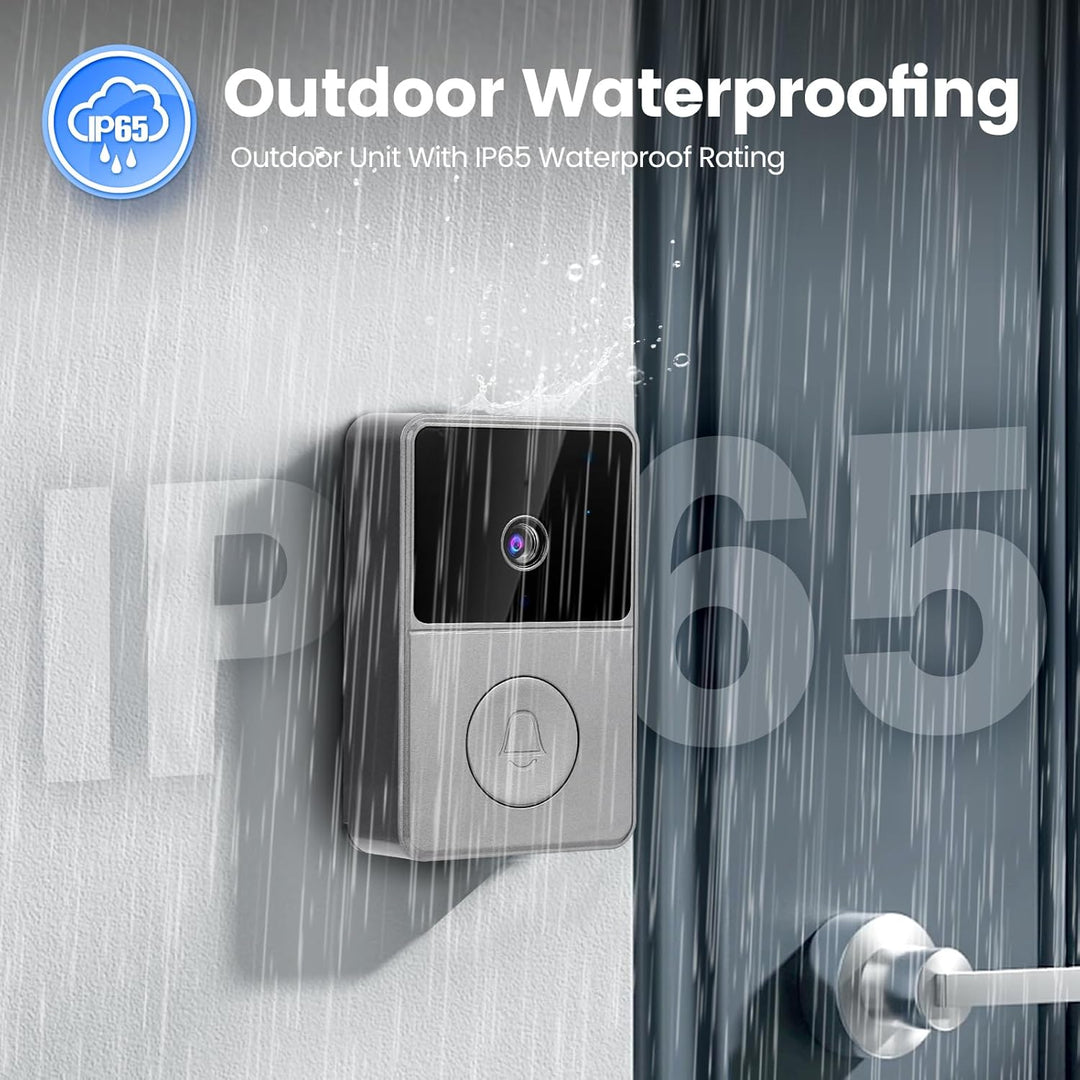 Drahtlose Video Türklingel,4,3 Zoll IPS Bildschirm Klingel Mit Kamera,Aussentürklingel, 1080P HD,170