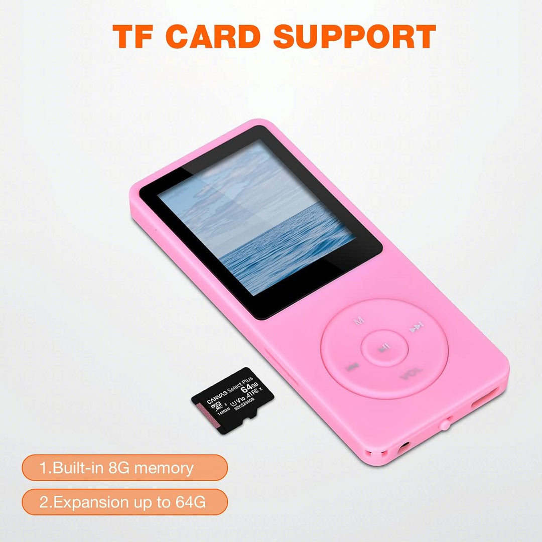 MP3/MP4 Player, Lychee Upgrade, 8 GB Digitaler Musik-Player, Tragbarer HiFi-Sound Mit Video/Sprachau