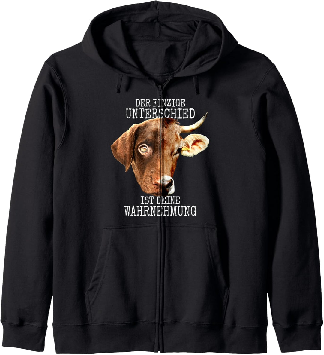 Der Einzige Unterschied Ist Deine Wahrnehmung Vegan Spruch Kapuzenjacke