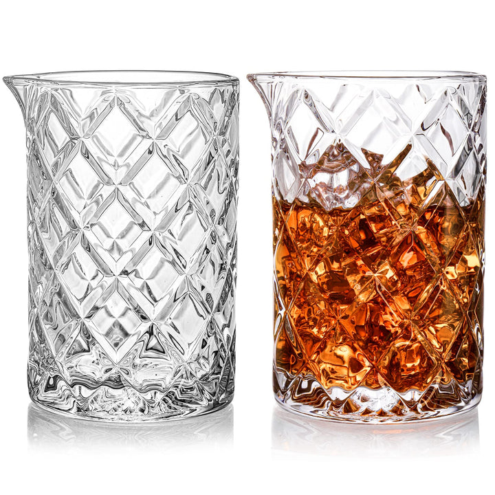 Tebery 2 Stück 700ml Cocktail Mixing Glas, Crystal Cocktail Mixing Krug, dicker Boden nahtlose Bar M