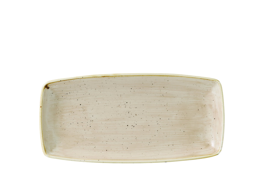 Churchill Stonecast -Oblong Plate Platte- 29,5x15cm, Farbe wählbar (Nutmeg Cream)