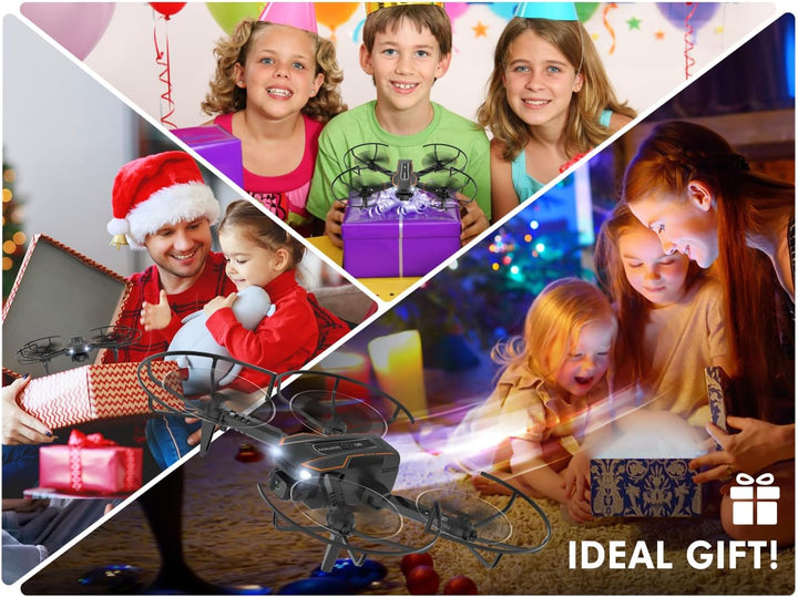 Drohne mit Kamera HD 720P für Kinder, RC Drone Quadcopter mit FPV WiFi Übertragung, Kopflos Modus, 3