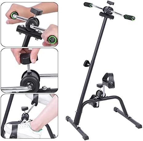 Wakects Doppel-Pedale für Arme und Beine, Mini-Heimtrainer für Übungen zu Hause, Heimtrainer für Arm