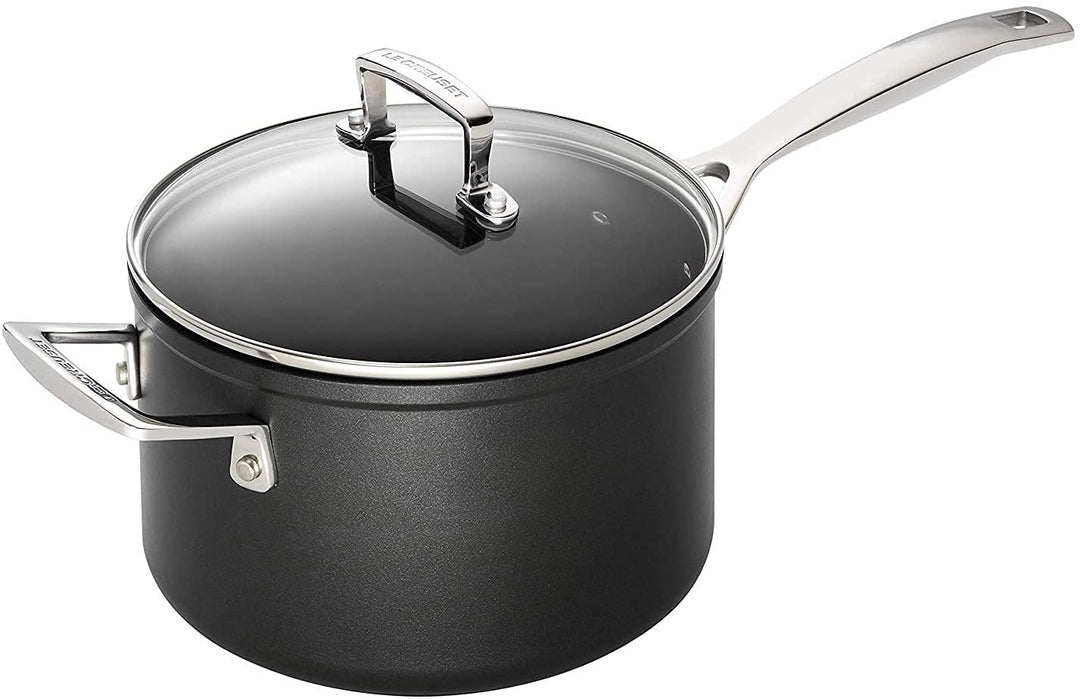 LE CREUSET Aluminium-Antihaft Profitopf, Ø 18 cm, Für alle Herdarten inkl. Induktion geeignet, Anthr
