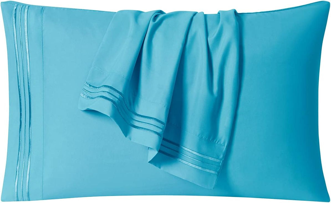 Clara Clark Premier 1800 Series Bettlaken-Set, 4-teilig Tiefe, gebürstete Mikrofaser, knitterfrei, f