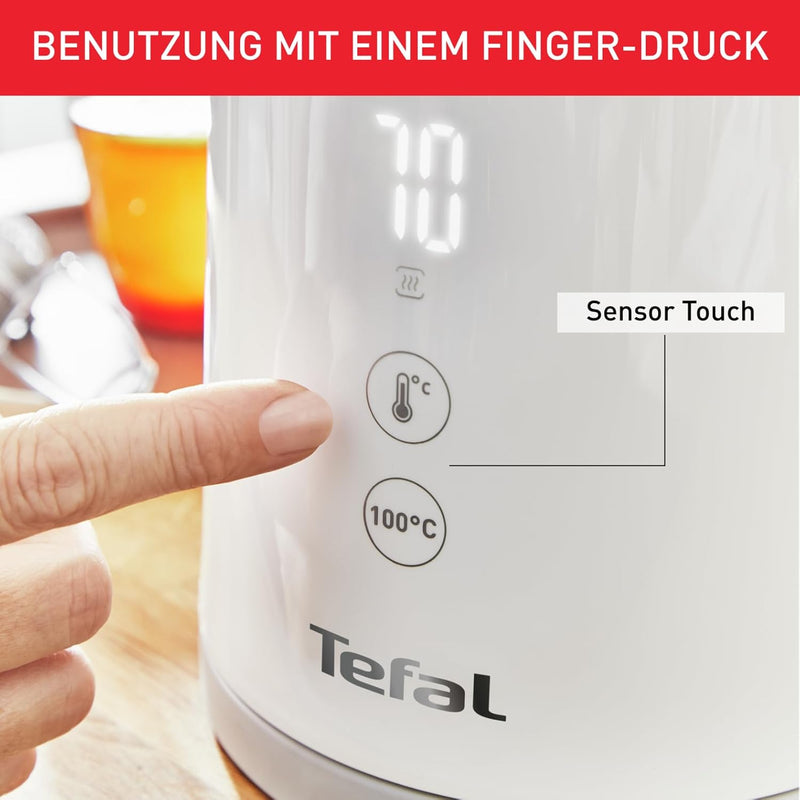 Tefal KO6931 Sense Wasserkocher | 1,5 Liter Kapazität | Digitalanzeige | 5 Temperaturstufen | 360°-S