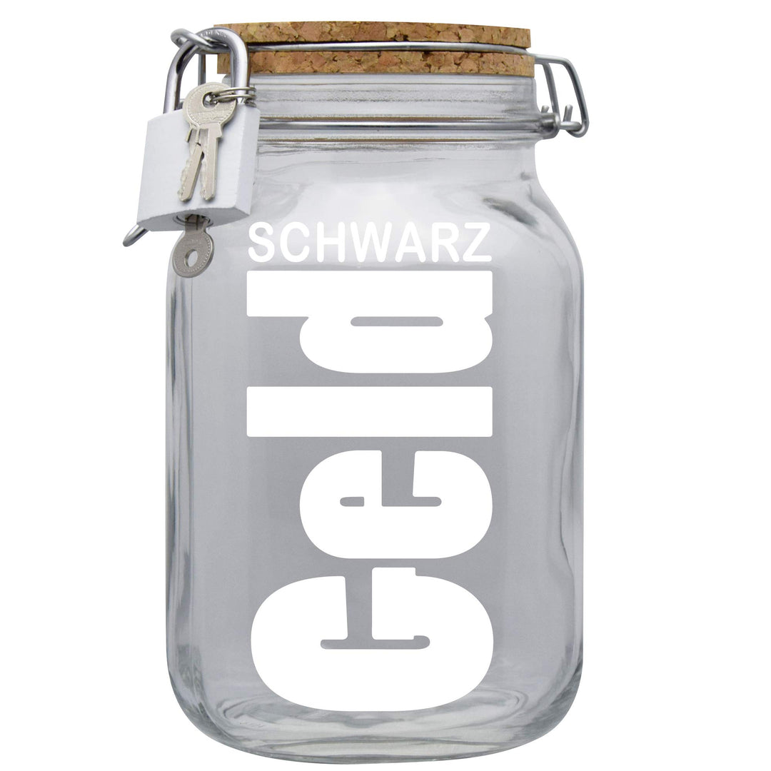 Spardose Schwarzgeld Geld Geschenk Idee Transparent XL