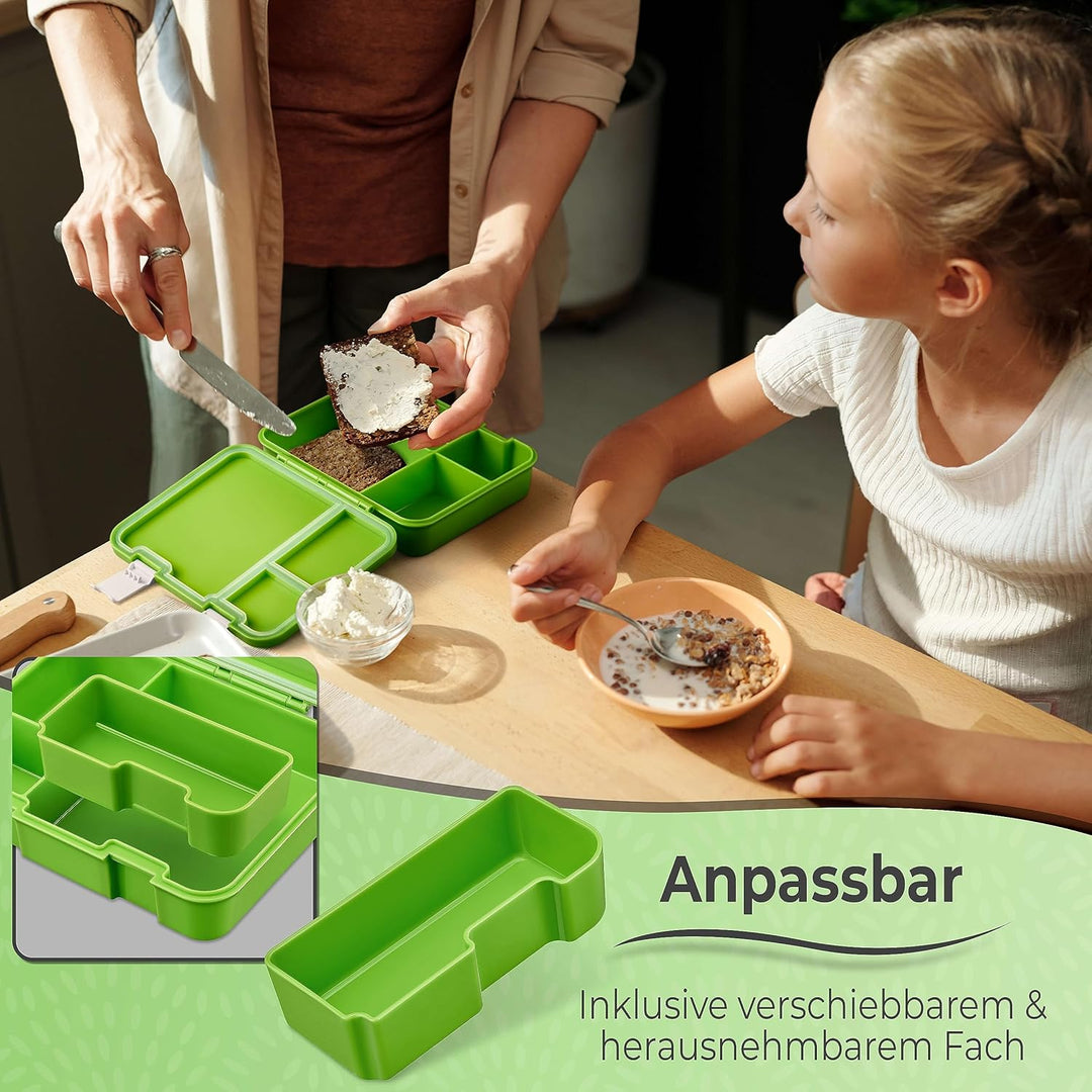 My Vesperbox® Brotdose für Kinder mit Fächern [JIN] - Lunchbox mit Trennfächern - Bento Box - Jausen