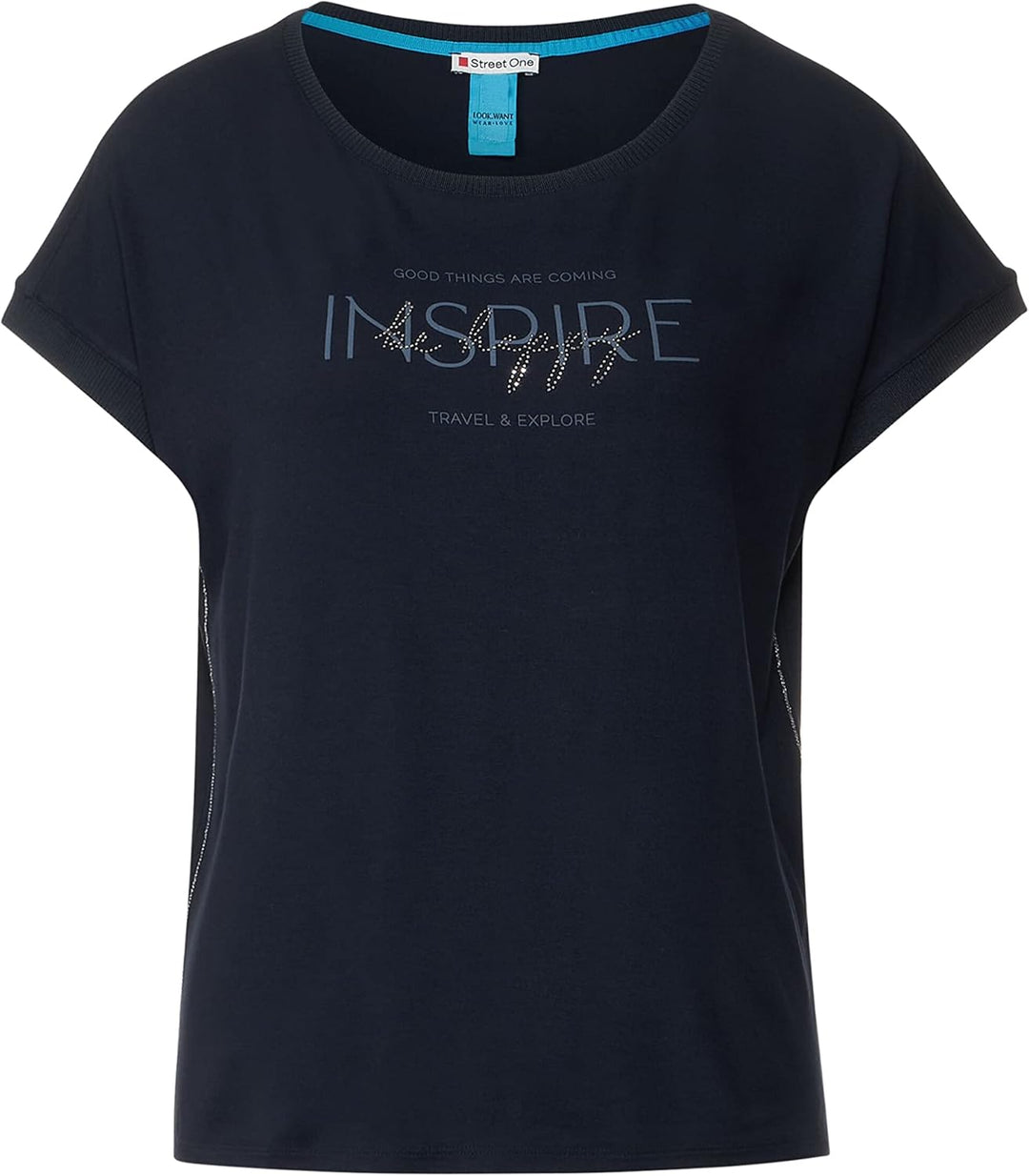 Street One Damen T-Shirt 36 Deep Blue, 36 Deep Blue