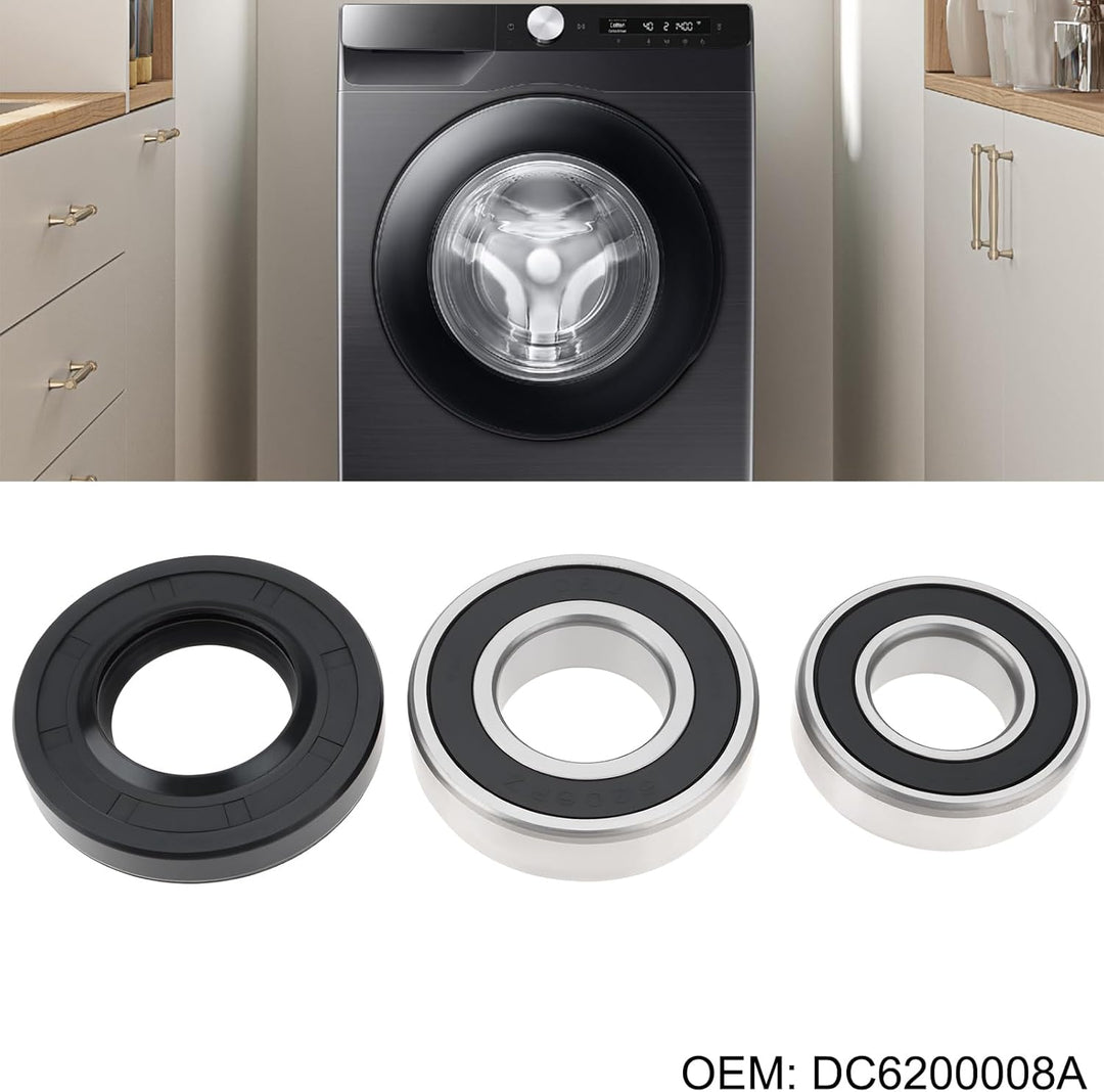 1 Set Trommellager-Dichtungsring-Kit DC6200008A 6205 RZ/6206 RZ /35x65.55x10/12 Kompatibel mit Samsu