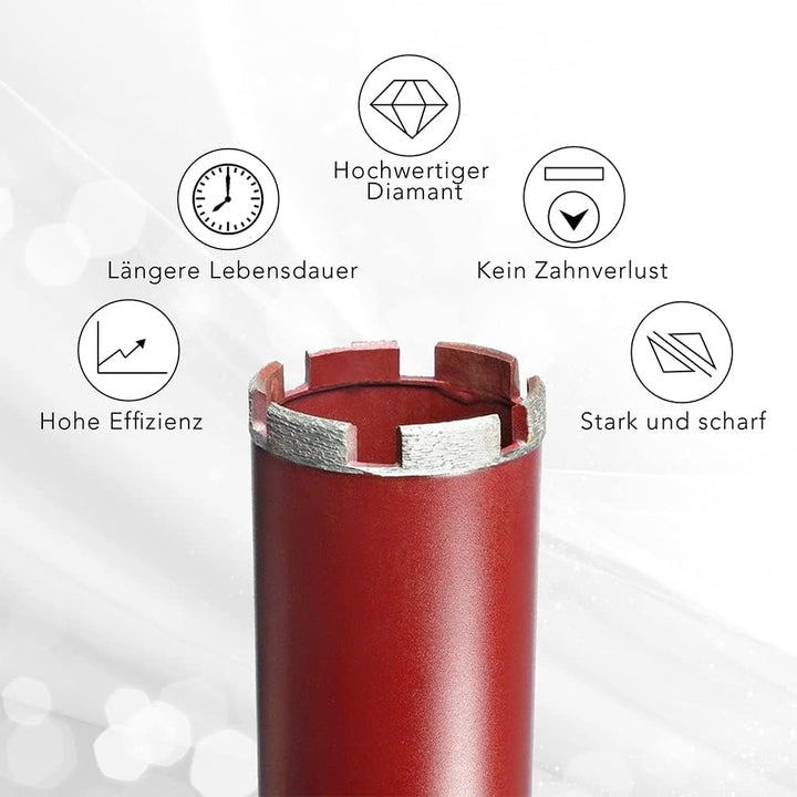 Melko Diamantbohrkrone Kernbohrkrone Kernbohrer- Ø 63 mm Bohrkrone - Nutzlänge 400 mm - Lochbohrer f