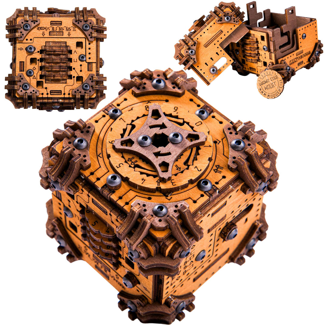 WOODEN.CITY Tesseract Holz Puzzle Box für Erwachsene – 3D Holzpuzzle Bausatz | Escape Room in a Box