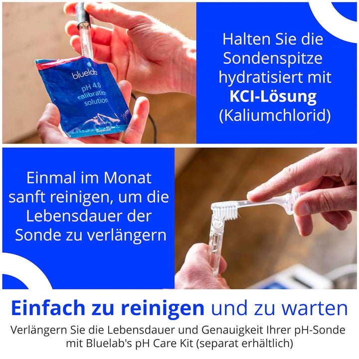 Bluelab PROBPH pH-Sonde, Ersatzsonde mit Doppelanschluss und BNC-Steckverbinder, einfache Kalibrieru