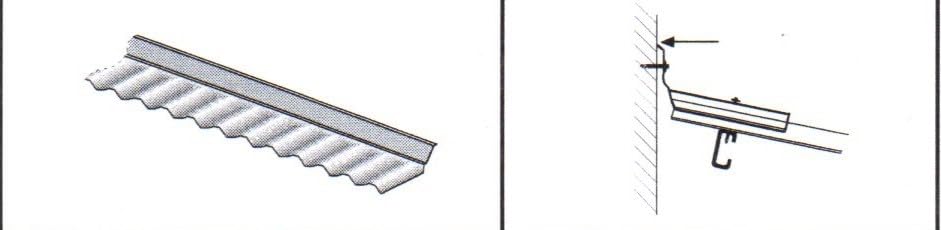 Gutta Acryl/Polycarbonat Wandanschluss - Wandanschlussprofil, Profil 76/18 Sinus (Welle), passend fü