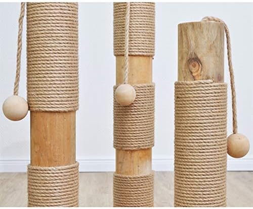 VOSS.PET Kratzbaum Kaiser beige, 57cm hoch, natürliche Materialien Premium Kiefernholz, Katzenbaum K